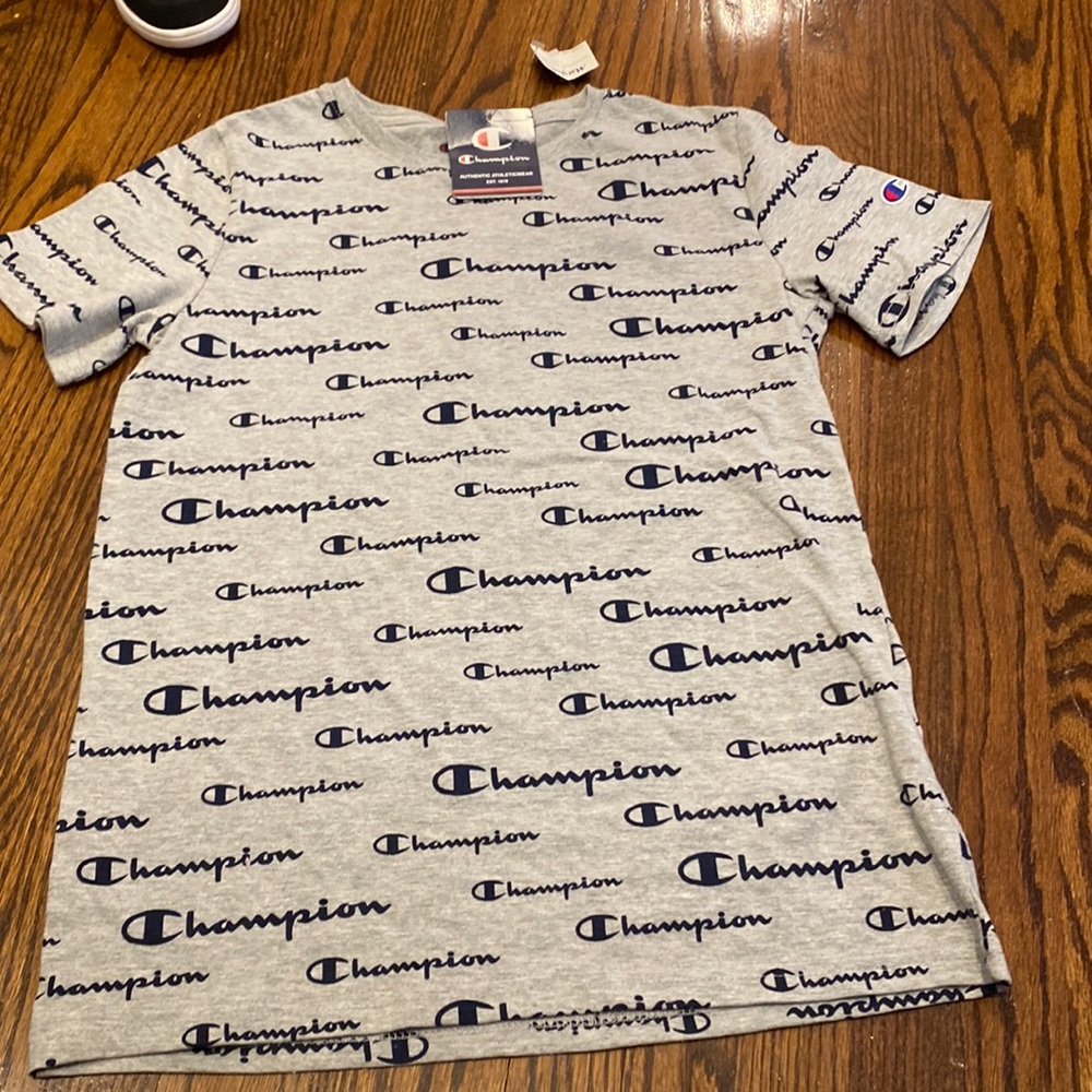 Champion Brand new w tags boys grey tee XL